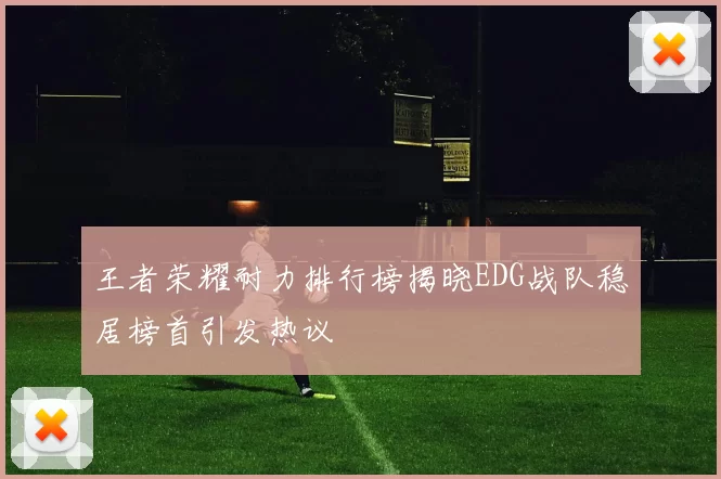 王者荣耀耐力排行榜揭晓EDG战队稳居榜首引发热议